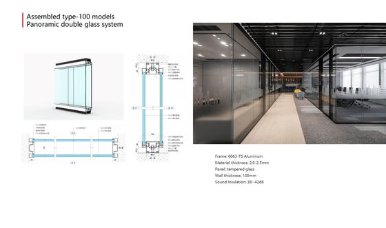 İyi bir fiyat. Top Supported Modern Aesthetics Office Glass Partition Wall with Space Optimization çevrimiçi