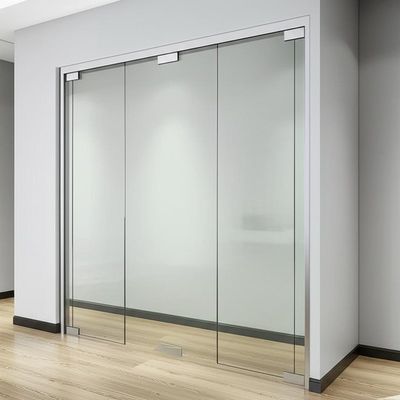 İyi bir fiyat. Single Glazed Aluminium Frame Glass Partition Wall with Sound Insulation 30-42dB and Top Supported Manually Operated Design çevrimiçi