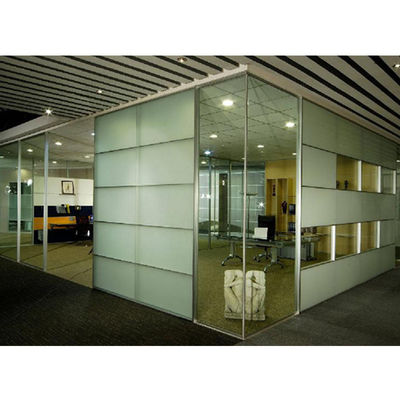 Modüler Tempered Full Height Cam Bölme Duvarı Ofis için Uygun