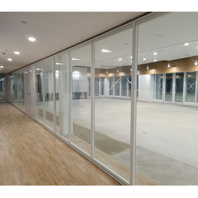 Ofis toplantı odası için tek alüminyum çerçeve cam bölme duvarı
