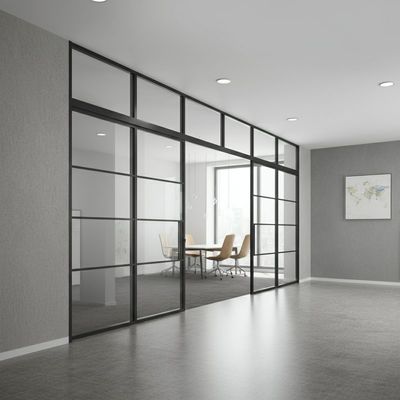 Konferans odaları için alüminyum çerçeve kaydırıcı çift ofis cam bölme duvarı
