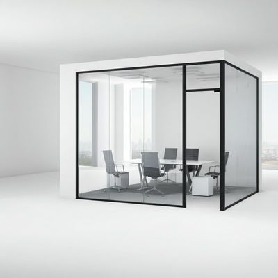 Alman Bölme Teknolojisi Çift Katman Modern Çerçevesiz Cam Ofis Bölmeler