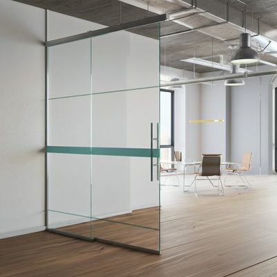 Sıcak Panoramik Ofis Cam Bölme Duvarı Kaydırıcı Duvarlar İçin