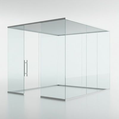 100mm Kalınlığı Modern Çerçevesiz Cam Ofis Bölme ve Bölücü Çözümleri