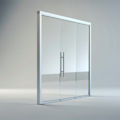 Modern ofisler için alüminyum çerçeve tam görünümlü tek camlı duvar